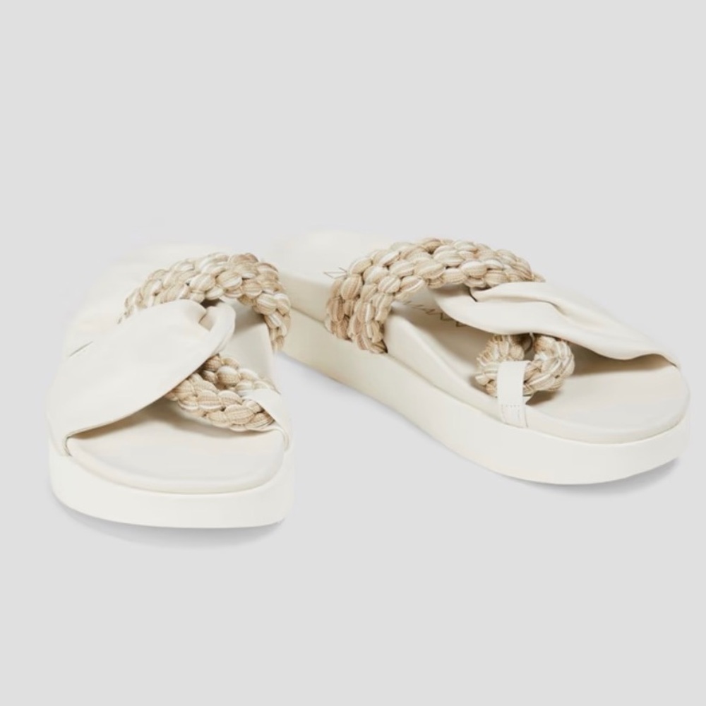 New in box Zimmermann Women's Cream Braided Strap Platform Sandal size 38